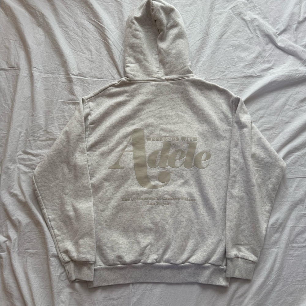 Weekends With Adele Raised Print Hoodie Womens L - image 1